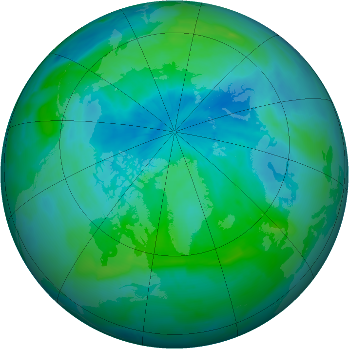 Arctic ozone map for 05 September 2011